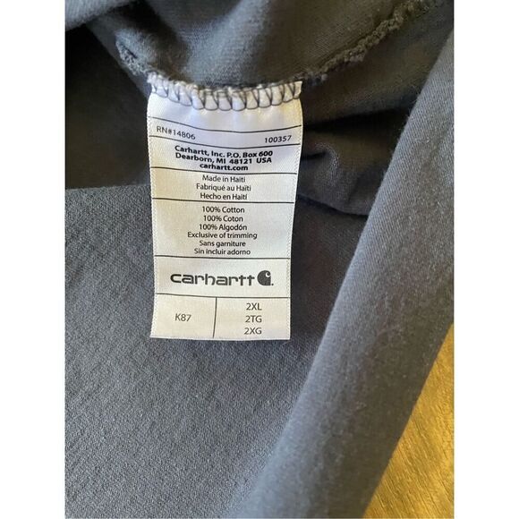 Sold🛍️Carhartt Men's Force Relaxed Fit Short-Sleeve Pocket Grey T-Shirt 2XL - Picture 5 of 7
